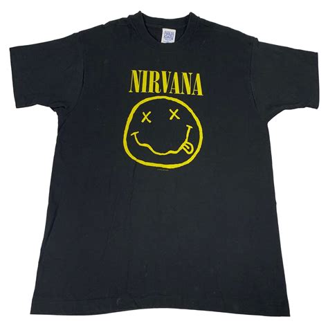 nirvana smiley face shirt|nirvana yellow smiley vintage.